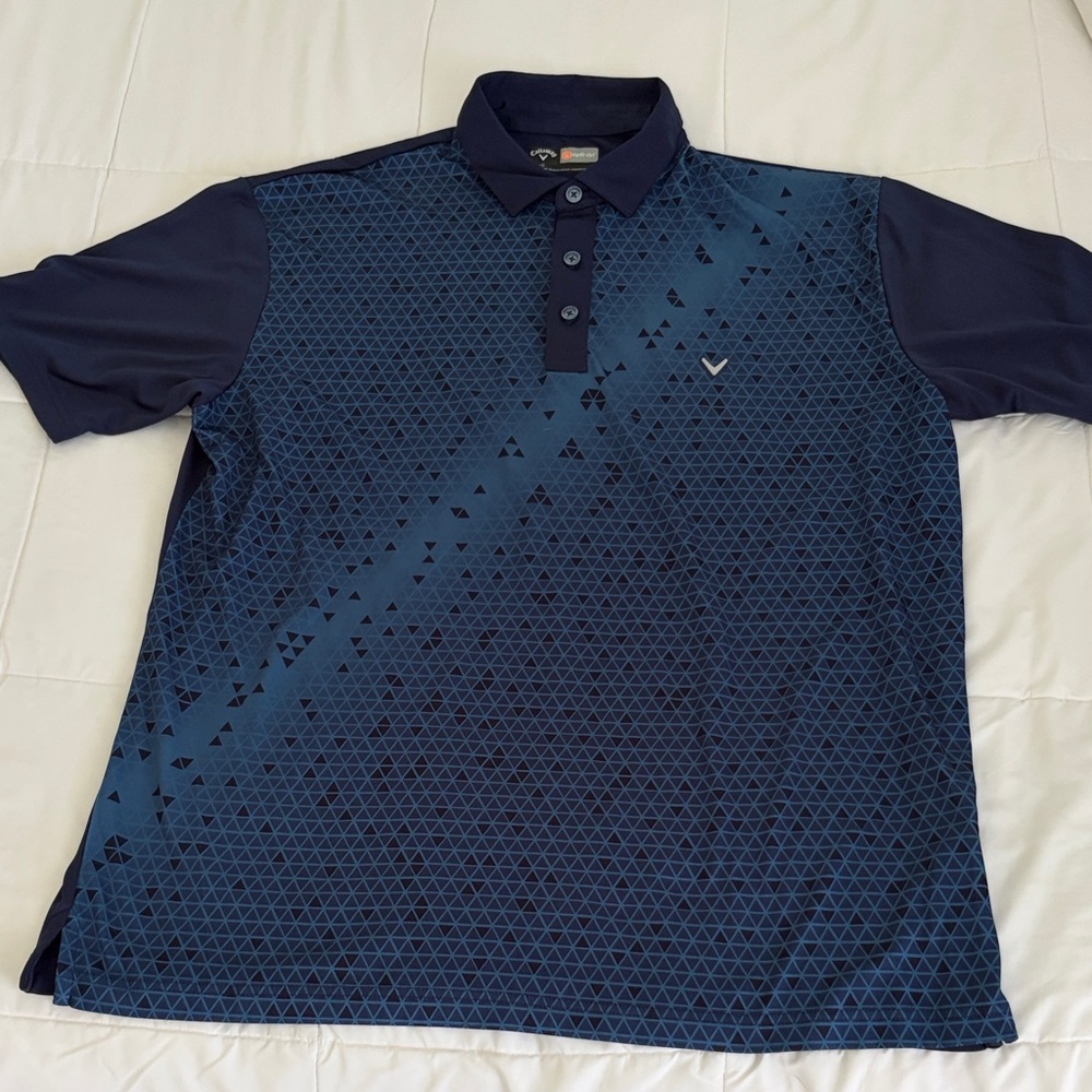 Callaway Men’s Navy Geometric Performance Polo